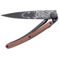 Нож DEEJO Tattoo Black Wolf 37 гр., цв. rosewood превью 1