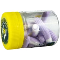 Червь TERUKI Roy 6,5 см (7 шт.) зап. сыр цв. White/Lilac превью 2