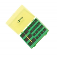 Коробка для крючков SENSAS Magnetic Box GM 43 ячейки цвет жёлтый/ зелёный
