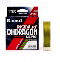 Плетенка YGK G-soul Ohdragon WX4-F1 150 м цв. Зеленый / Красный # 2,5