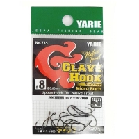 Крючок одинарный YARIE №735 Glave Hook № 4 (12 шт.)