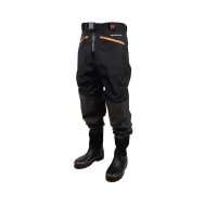 Вейдерсы SAVAGE GEAR Breathable Waist Wader Boot Foot Cleated цвет черный