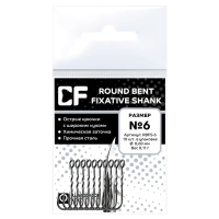 Крючок одинарный CRAZY FISH Round Bent Fixative Shank превью 1