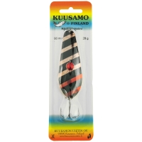 Блесна колеблющаяся KUUSAMO Rasanen 90/28 (бусинка) код цв. R/BL-C превью 2
