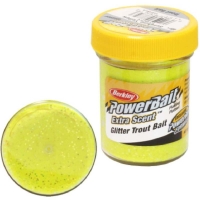 Паста форелевая BERKLEY PowerBait Natural Scent Glitter Trout Bait аттр. Анис цв. Ярко-желтый