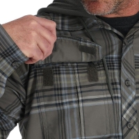 Рубашка SIMMS Coldweather Hoody цвет Gunmetal Neo Plaid превью 3