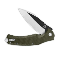 Нож складной QSP KNIFE Snipe сталь D2 рукоять G-10 зеленая превью 2