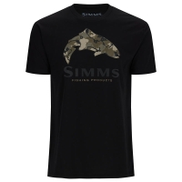 Футболка SIMMS Trout Regiment Camo Fill T-Shirt цвет Black превью 1