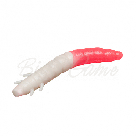 Червь SOOREX PRO King Worm запах сыр 55 мм (7 шт.) цв. 226 White/Pink glow фото 1