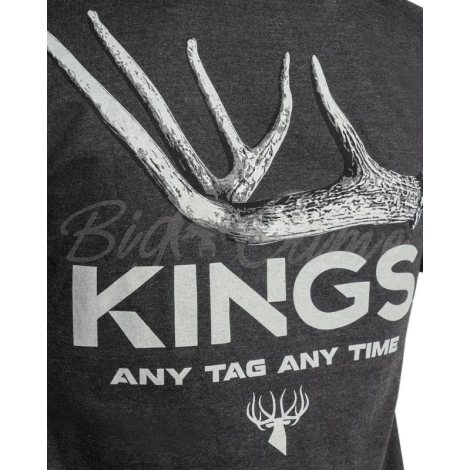 Футболка KING'S Whitetail Shed Tee цвет Heather Graphite фото 2