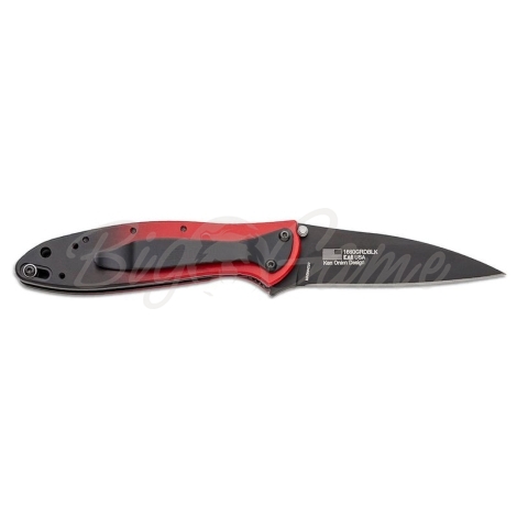 Нож складной KERSHAW Leek цв. Красный / Черный фото 2