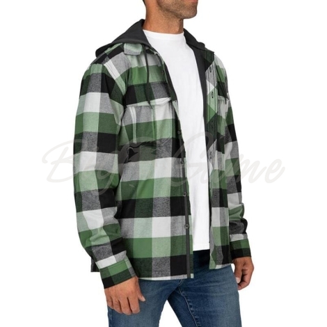 Рубашка SIMMS Coldweather Hoody цвет Moss Green Buffalo Plaid фото 5