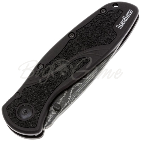 Нож складной KERSHAW Blur Damascus Дамасская сталь рукоять Алюминий цв. Черный фото 2