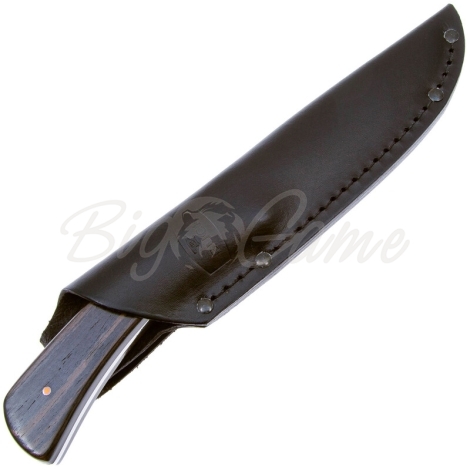 Нож туристический BUCK Hunter 420HC нержавеющая сталь 420HC рукоять Дерево цв. Черный фото 2