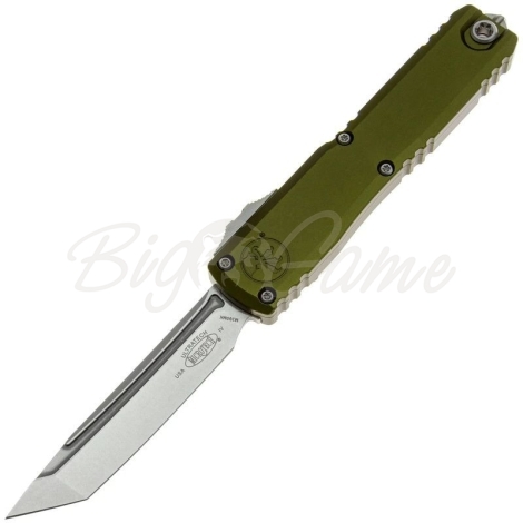 Нож складной автоматический MICROTECH Ultratech T/E Gen IV сталь M390MK рукоять Алюминий 6061-T6 цв. Зеленый фото 1