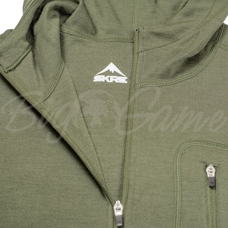 Худи SKRE Kaibab 300 Merino Hoodie цвет Olive Green фото 3