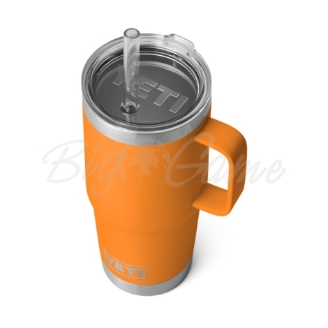 Термокружка YETI Rambler Straw Mug 710 цвет King Crab Orange фото 4