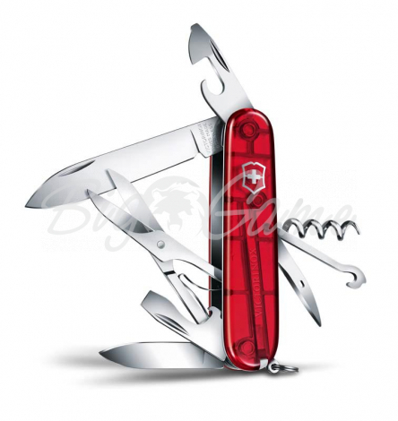 Нож VICTORINOX Climber 91мм 14 функций цв. красный полупрозрачный фото 1