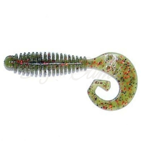 Твистер REINS Fat G-Tail Grub 3" (12 шт.) код цв. 025-Watermelon Red фото 1