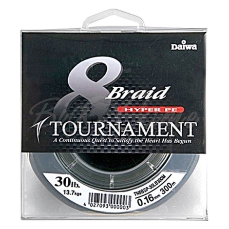 Леска DAIWA Tournament 8 Braid 15lb 0,10mm 135m (темно-зеленая) фото 1