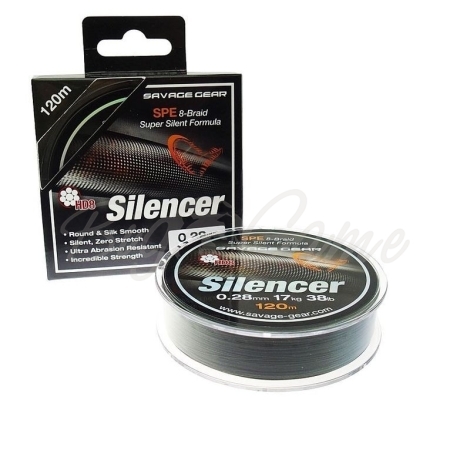 Плетенка SAVAGE GEAR HD8 Silencer Braid 120 м 0,32 мм цв. зеленый фото 1