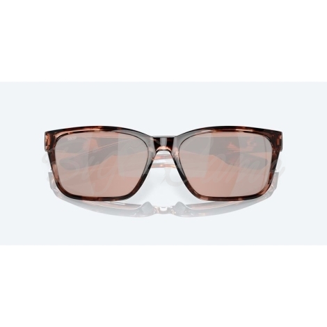Очки поляризационные COSTA DEL MAR Palmas 580G цв. Coral Tortoise цв. ст. Copper Silver Mirror фото 2