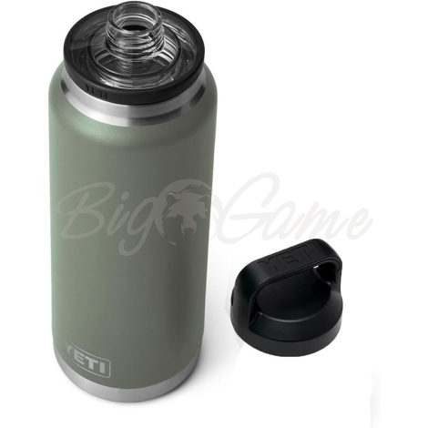 Термос YETI Rambler Bottle Chug Cap 1065 цвет Camp Green фото 2