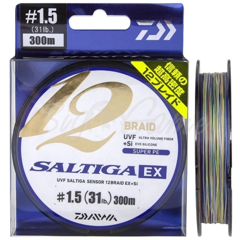 Плетенка DAIWA UVF Saltiga Sensor 12 Braid EX+Si многоцветный 300м #1,5 фото 1