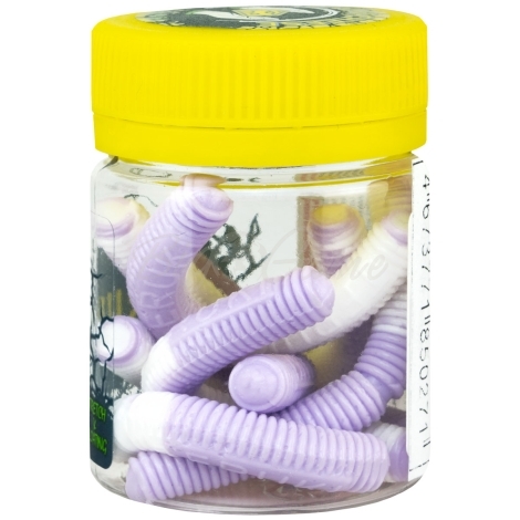 Червь TERUKI Roy 6,5 см (7 шт.) зап. сыр цв. White/Lilac фото 1