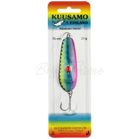 Блесна колеблющаяся KUUSAMO Rasanen 70/20 (бусинка) код цв. TRASKO-S, BL/Li/BLU/GR-S  фото 3