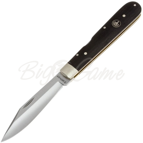 Нож складной полуавтоматический BOKER Manufaktur Solingen 1906 сталь 440C рукоять Дерево цв. Черный фото 1