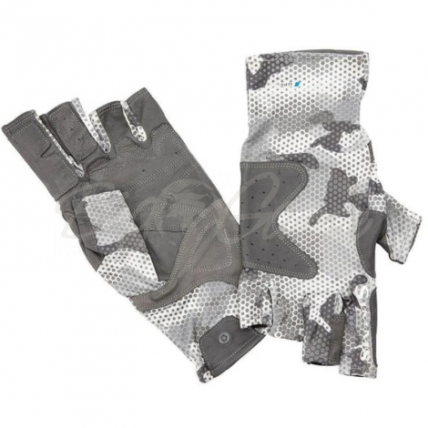 Перчатки SIMMS Solarflex Guide Glove цвет Hex Flo Camo Steel фото 2