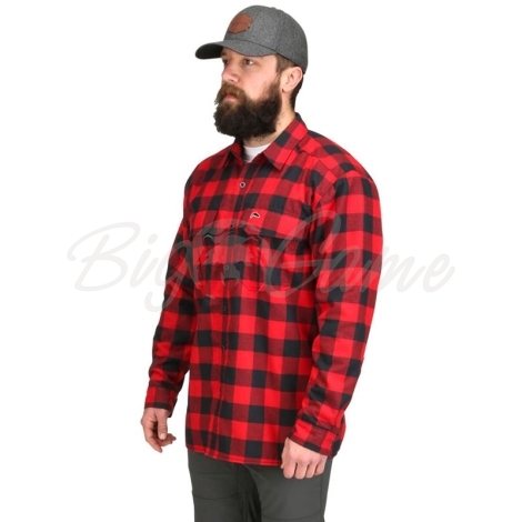 Рубашка SIMMS Coldweather LS Shirt цвет Red Buffalo Plaid фото 2