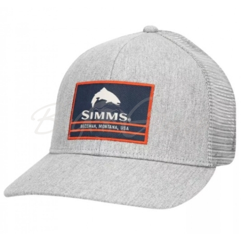 Кепка SIMMS Original Patch Trucker цвет Heather Grey фото 1