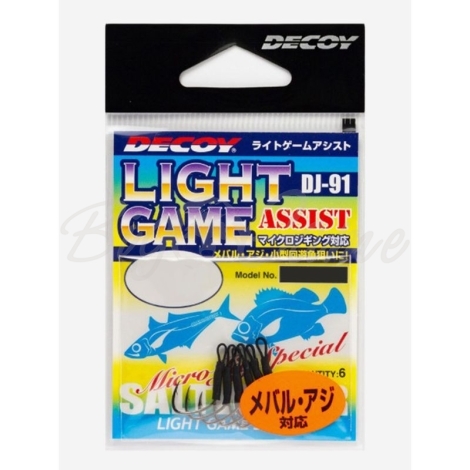 Крючок одинарный DECOY DJ-91 Light Game Assist № M (6 шт.) фото 1
