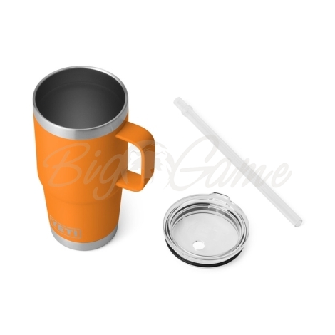 Термокружка YETI Rambler Straw Mug 710 цвет King Crab Orange фото 3