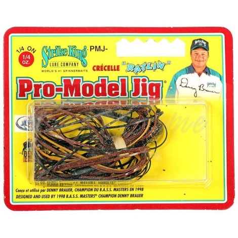 Бактейл STRIKE KING Pro-Model Jig 7 г (1/4 oz) цв. black / brown / amber фото 1