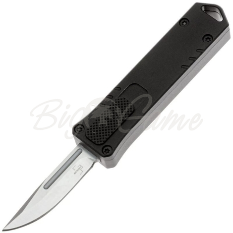Нож складной автоматический BOKER Micro USB OTF сталь D2 рукоять Анодированный алюминий цв. Черный фото 1