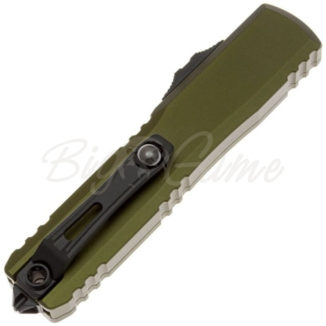 Нож складной автоматический MICROTECH Ultratech S/E Gen IV сталь M390MK рукоять Алюминий 6061-T6 цв. Зеленый фото 3