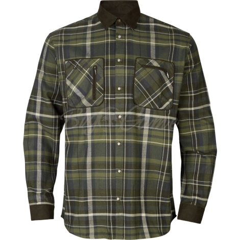 Рубашка HARKILA Pajala Shirt цвет Olive check фото 1