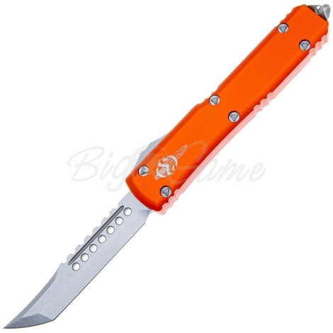 Нож автоматический MICROTECH Ultratech Hellhound CTS-204P рукоять Аллюминий 6061 T-6 цв. Оранжевый фото 1