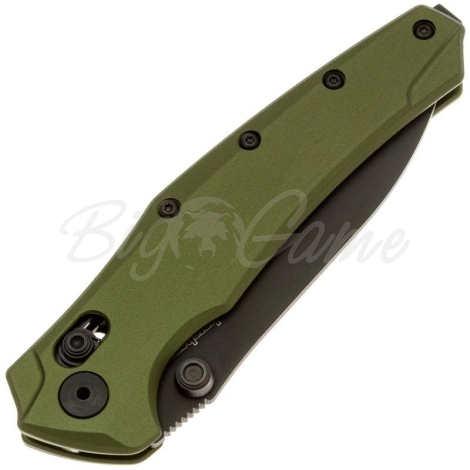 Нож складной полуавтоматический KERSHAW Bareknuckle DuraLock сталь CPM MagnaCut рукоять Алюминий 6061-T6 цв. Зеленый фото 2