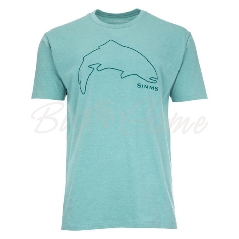 Футболка SIMMS Trout Outline T-Shirt цвет Oil Blue Heather фото 1