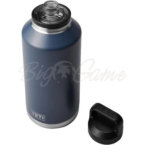 Термос YETI Rambler Bottle Chug Cap 1900 цвет Navy фото 2