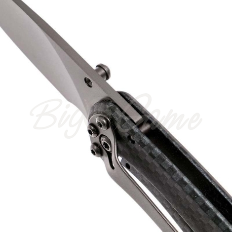 Нож складной BUCK Nobelman Carbon сталь 440A рукоять карбон черная фото 4
