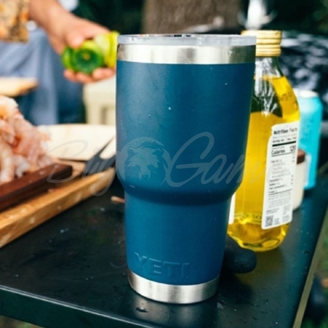 Термокружка YETI Rambler Travel Mug 887 цвет Navy фото 2