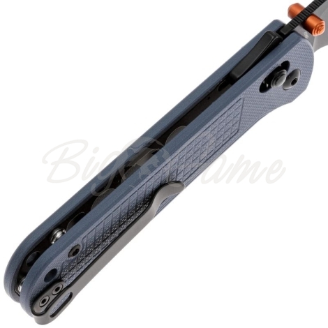 Нож складной полуавтоматический CJRB Bolt сталь AR-RPM9 рукоять стеклотекстолит G10 цв. Синий фото 4