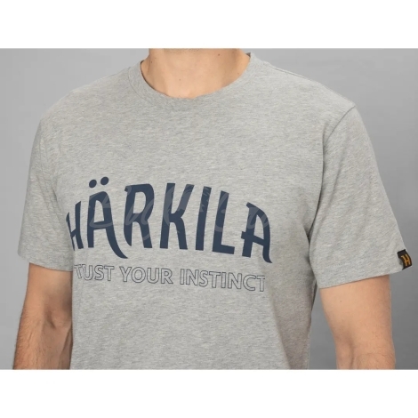 Футболка HARKILA Modi Melange S/S T-Shirt цвет Light grey melange фото 4