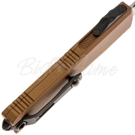 Нож складной автоматический MICROTECH Ultratech S/E Gen IV сталь M390MK рукоять Алюминий 6061-T6 цв. Коричневый фото 4