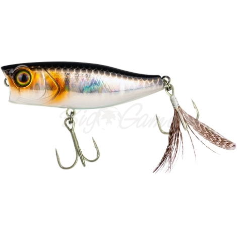 Воблер JACKALL Chubby Popper 42 мм цв. hl silver & black фото 1